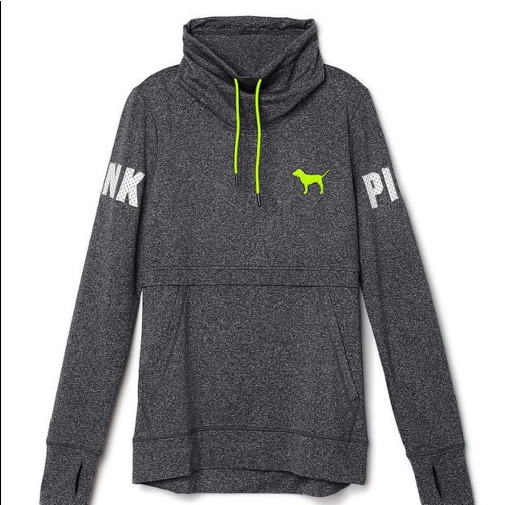 PINK Ultimate grey high-neck pullover